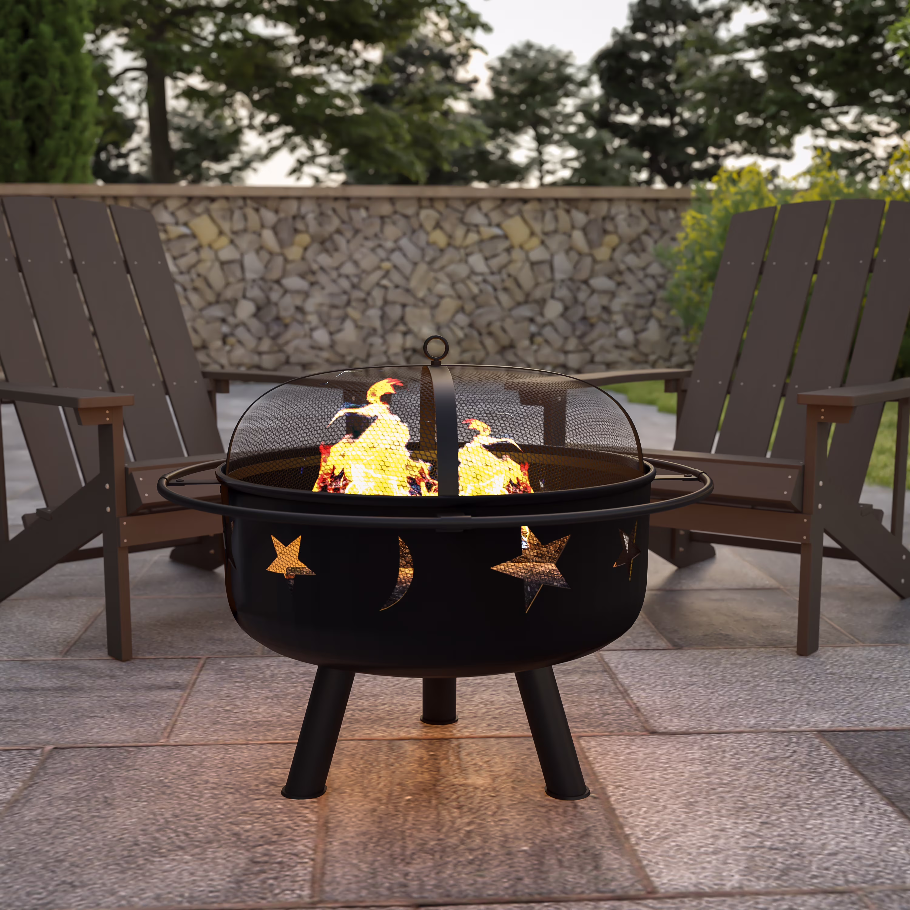 Flash Furniture Sale Store -Flash Furniture Sale Store Flash Furniture 29 Round Wood Burning Firepit with Mesh Spark Screen 893febbd 1762 432e 86b3 fd0d632ae651.d6f8e95e4b2ef0b1cafa18ed44d14eb3