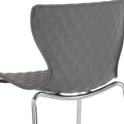 Flash Furniture Lowell Contemporary Diamond Quilted Plastic Stack Chair 4 Flash Furniture Lowell Contemporary Diamond Quilted Plastic Stack Chair - Image 4