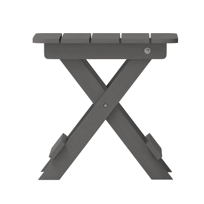 Flash Furniture Halifax Outdoor Folding Side Table - All-Weather HDPE Adirondack Table 9 Flash Furniture Halifax Outdoor Folding Side Table - All-Weather HDPE Adirondack Table - Image 9