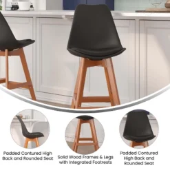 Flash Furniture Dana Set Of 2 Commercial Grade Modern Counter Stools With Cushioned Seat And Wooden Frame -Flash Furniture Sale Store GUEST 01c2bef0 708a 4989 acaf 4508df721007