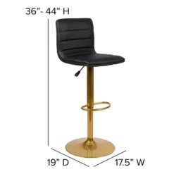 Flash Furniture Modern Vinyl Adjustable Barstools with Gold Base - Set of 2 -Flash Furniture Sale Store GUEST 02fe3cce 0dbe 4e49 b6d7 a1c26eaaf178