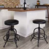 Flash Furniture Rachel 24" Counter Height Swivel Stools with LeatherSoft Seat, Set of 2
