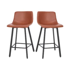 Flash Furniture Caleb Modern Armless 24 Inch Counter Height Stools, Set of 2 -Flash Furniture Sale Store GUEST 030ff337 ff68 4d6c 9181 a955c2db49f8