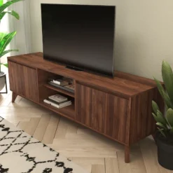 Flash Furniture Hatfield 60-Inch Mid-Century Modern TV Stand for TVs up to 64 Inches -Flash Furniture Sale Store GUEST 043f73c6 f798 4b38 b363 4d8e472c2a9a