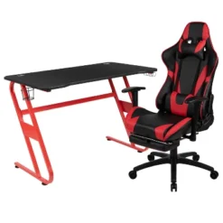 Flash Furniture Gaming Desk and Footrest Reclining Gaming Chair Set with Cup Holder -Flash Furniture Sale Store GUEST 04430ef6 130f 4be9 9f0a f0784250a3d7