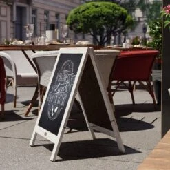 Flash Furniture Canterbury Vintage Wooden A-Frame Magnetic Indoor/Outdoor Chalkboard Sign, Freestanding Double Sided Extra Large Message Board -Flash Furniture Sale Store GUEST 04870350 f0c7 4370 8831 576b1b5ef8b6