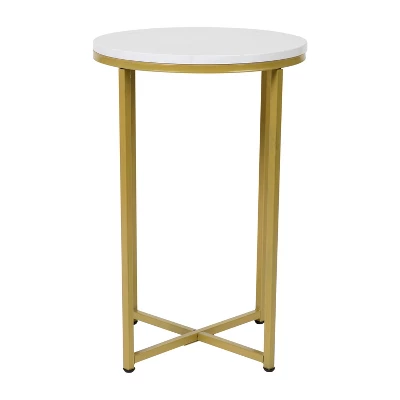Flash Furniture Hampstead Collection Round Modern End Table with Crisscross Frame 13 Flash Furniture Hampstead Collection Round Modern End Table with Crisscross Frame - Image 13
