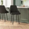 Flash Furniture Shelly Set of 2 Commercial LeatherSoft Counter Height Bar Stools
