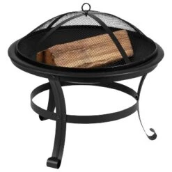 Flash Furniture 22" Round Wood Burning Firepit With Mesh Spark Screen And Poker -Flash Furniture Sale Store GUEST 07cd9529 45f3 47bd 8e76 3ff64dba3bb0