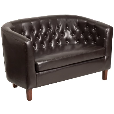 Flash Furniture HERCULES Colindale Series Button Tufted LeatherSoft Loveseat 3 Flash Furniture HERCULES Colindale Series Button Tufted LeatherSoft Loveseat - Image 3