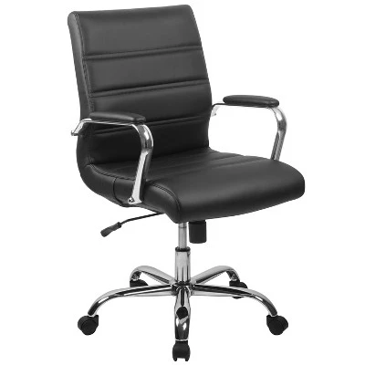 Flash Furniture Mid-Back Executive Swivel Office Chair with Chrome Arms 13 Flash Furniture Mid-Back Executive Swivel Office Chair with Chrome Arms - Image 13