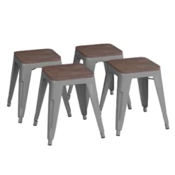 Flash Furniture 18" Backless Table Height Stool With Wooden Seat, Stackable Metal Indoor Dining Stool, Commercial Grade - Set Of 4 23 Flash Furniture 18" Backless Table Height Stool With Wooden Seat, Stackable Metal Indoor Dining Stool, Commercial Grade - Set Of 4 -Flash Furniture Sale Store GUEST 0a29e904 a298 489f 8bbb bbcbc5f1e093