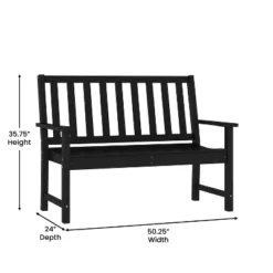 Flash Furniture Ellsworth Commercial Grade All-Weather Indoor/Outdoor HDPE Bench -Flash Furniture Sale Store GUEST 0a2cc11a 7257 4f93 b8b7 6e3b518d0c85