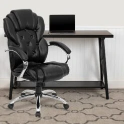 Flash Furniture High Back Transitional Black LeatherSoft Executive Office Chair