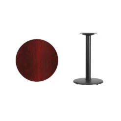 Flash Furniture 24'' Round Reversible Table Top with 18'' Round Cast Iron Base