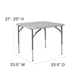 Flash Furniture 2.79-Foot Square Height Adjustable Folding Table 10 Flash Furniture 2.79-Foot Square Height Adjustable Folding Table -Flash Furniture Sale Store GUEST 0bc93384 3e32 41cc b9c1 97c6f2c7baf9