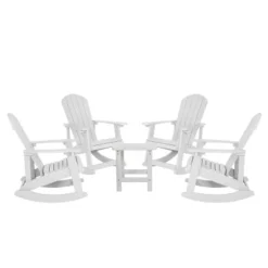 Flash Furniture Savannah 5-Piece All-Weather Adirondack Rocking Chair & Side Table Set -Flash Furniture Sale Store GUEST 0c7d2453 ce83 4d49 9112 c03f37eee043