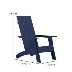 Flash Furniture Sawyer Modern All-Weather Poly Resin Adirondack Chair with Ottoman -Flash Furniture Sale Store GUEST 0d92199b 68d9 4b69 8fed 5551c1a3bb9c