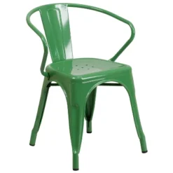 Flash Furniture Commercial Grade Metal Indoor-Outdoor Chair with Arms -Flash Furniture Sale Store GUEST 0ffd9eb3 e769 4d18 a505 ac40698c04b5