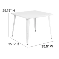 Flash Furniture Commercial Grade 35.5" Square Metal Indoor-Outdoor Table -Flash Furniture Sale Store GUEST 11b41f8f 3c6b 416a 8d36 2a817bb9c5c6