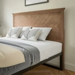 Flash Furniture Fiona Herringbone Wooden Adjustable Headboard for Universal Frames