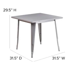 Flash Furniture Commercial Grade 31.5" Square Metal Indoor-Outdoor Table -Flash Furniture Sale Store GUEST 13208e53 0484 4fef bea5 f9b11bd329a2