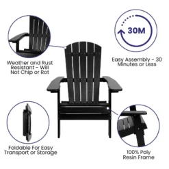 Flash Furniture Charlestown All-Weather Poly Resin Folding Adirondack Chairs, Set of 2 with Side Table 16 Flash Furniture Charlestown All-Weather Poly Resin Folding Adirondack Chairs, Set of 2 with Side Table -Flash Furniture Sale Store GUEST 151b4352 4ad0 4e52 8d0d 3a62ba30085e