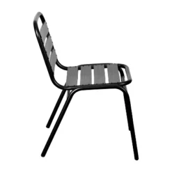 Flash Furniture Lila Aluminum Triple Slat Back Indoor-Outdoor Armless Stack Chair -Flash Furniture Sale Store GUEST 156d5859 7275 47c0 b54c e14510c7038a