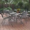 Flash Furniture Tory 31.5" x 55" Rectangular Glass Metal Outdoor Table with Umbrella Hole