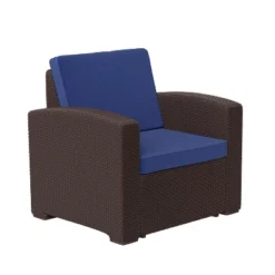 Flash Furniture Seneca Faux Rattan Outdoor Chair with All-Weather Cushion -Flash Furniture Sale Store GUEST 16e943fc 948a 4afd ab13 a99ddb1a046b