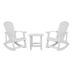 Flash Furniture Savannah Set of 2 All-Weather Adirondack Rocking Chairs with Side Table 24 Flash Furniture Savannah Set of 2 All-Weather Adirondack Rocking Chairs with Side Table -Flash Furniture Sale Store GUEST 1717ecd0 678b 4b53 8bc1 4806cd9ab273