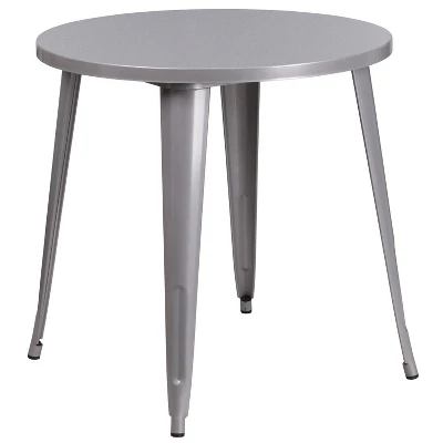 Flash Furniture Commercial Grade 30" Round Metal Indoor-Outdoor Bistro Table 15 Flash Furniture Commercial Grade 30" Round Metal Indoor-Outdoor Bistro Table - Image 15
