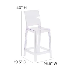 Flash Furniture Ghost Counter Stool with Square Back - Transparent Crystal -Flash Furniture Sale Store GUEST 18558a81 730c 4e67 846a ed17b1d08392