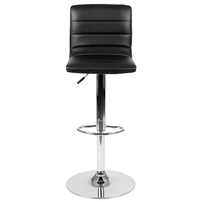 Flash Furniture Modern Vinyl Adjustable Height Barstool with Horizontal Stitching 2 Flash Furniture Modern Vinyl Adjustable Height Barstool with Horizontal Stitching - Image 2