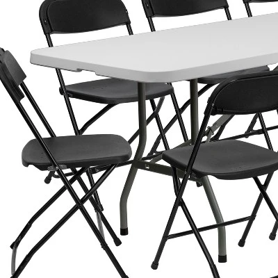 Flash Furniture 8' Bi-Fold Event Table Set with 10 Heavy-Duty Folding Chairs 5 Flash Furniture 8' Bi-Fold Event Table Set with 10 Heavy-Duty Folding Chairs - Image 5
