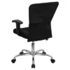 Flash Furniture Mid-Back Black Mesh Swivel Office Chair with Chrome Base