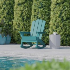 Flash Furniture Newport Weather-Resistant Adirondack Rocking Chair with Cup Holder -Flash Furniture Sale Store GUEST 1cda1efc 15bf 40b3 b635 bc6e898060c9