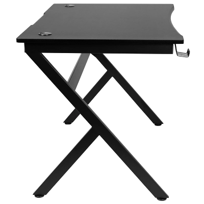 Flash Furniture 45.25" x 29" Gaming Desk with Carbon Fiber Top & Headphone Hook 2 Flash Furniture 45.25" x 29" Gaming Desk with Carbon Fiber Top & Headphone Hook - Image 2