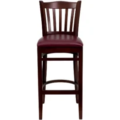 Flash Furniture Vertical Slat Back Wooden Restaurant Barstool with Upholstered Seat -Flash Furniture Sale Store GUEST 1d3bdb3e c6a3 454b 8708 130da22323da