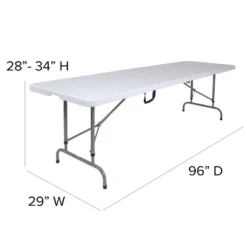 Flash Furniture 8-Foot Height Adjustable Bi-Fold Banquet and Event Table 8 Flash Furniture 8-Foot Height Adjustable Bi-Fold Banquet and Event Table -Flash Furniture Sale Store GUEST 1f1aba2f 8150 47c8 a8a7 5bf2aedf1b2f
