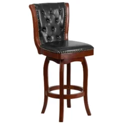 Flash Furniture 30'' High Wood Barstool with Button Tufted Back and Swivel Seat 7 Flash Furniture 30'' High Wood Barstool with Button Tufted Back and Swivel Seat -Flash Furniture Sale Store GUEST 20075a61 9203 4c96 964c 407cc21b30e5