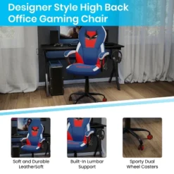 Flash Furniture High Back Ergonomic Racing Style Gaming & Office Chair - Red/Blue -Flash Furniture Sale Store GUEST 2041df51 3339 4e3b a440 f2084f5e6900