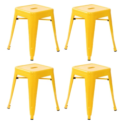 Flash Furniture 18" Backless Metal Indoor Dining Stools - Set of 4 12 Flash Furniture 18" Backless Metal Indoor Dining Stools - Set of 4 - Image 12