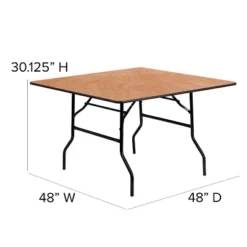 Flash Furniture 4-Foot Square Wood Folding Banquet Table -Flash Furniture Sale Store GUEST 204f1f10 0551 4fe1 b0ad 1cb0c1863e8a