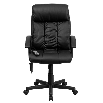 Flash Furniture High Back Massaging Executive Swivel Office Chair in Black Leather 3 Flash Furniture High Back Massaging Executive Swivel Office Chair in Black Leather - Image 3