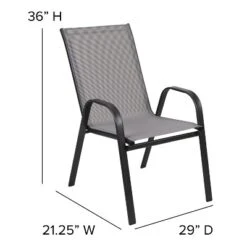 Flash Furniture 5 Piece Outdoor Patio Dining Set - Tempered Glass Table & 4 Chairs -Flash Furniture Sale Store GUEST 2111d8ec c32b 466e 9988 1813abdfdd9e