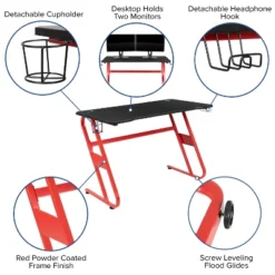 Flash Furniture Ergonomic Z-Frame Gaming Desk with Cup Holder and Headset Hook -Flash Furniture Sale Store GUEST 23dfaae5 f375 4128 91b9 6dfbc3b6e13e