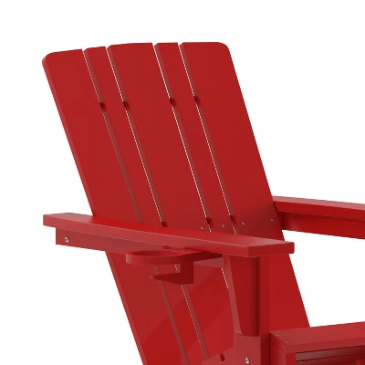 Flash Furniture Halifax All-Weather HDPE Adirondack Chair with Pull-Out Ottoman 7 Flash Furniture Halifax All-Weather HDPE Adirondack Chair with Pull-Out Ottoman - Image 7