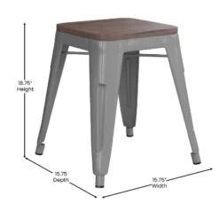 Flash Furniture 18" Backless Table Height Stool With Wooden Seat, Stackable Metal Indoor Dining Stool, Commercial Grade - Set Of 4 18 Flash Furniture 18" Backless Table Height Stool With Wooden Seat, Stackable Metal Indoor Dining Stool, Commercial Grade - Set Of 4 -Flash Furniture Sale Store GUEST 24beff3e 500b 438a 90f3 b61ad6f6c28c