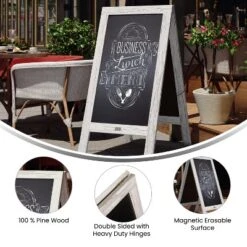 Flash Furniture Canterbury Wooden Indoor/Outdoor A-Frame Magnetic Chalkboard Sign Set 14 Flash Furniture Canterbury Wooden Indoor/Outdoor A-Frame Magnetic Chalkboard Sign Set -Flash Furniture Sale Store GUEST 24c44fe7 d364 483d 86aa 41344b21bce9